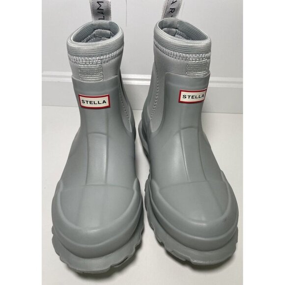 Stella McCartney x Hunter‎ Limited Collection Grey Short Rubber Rain Boots 36 W5 - Picture 1 of 12